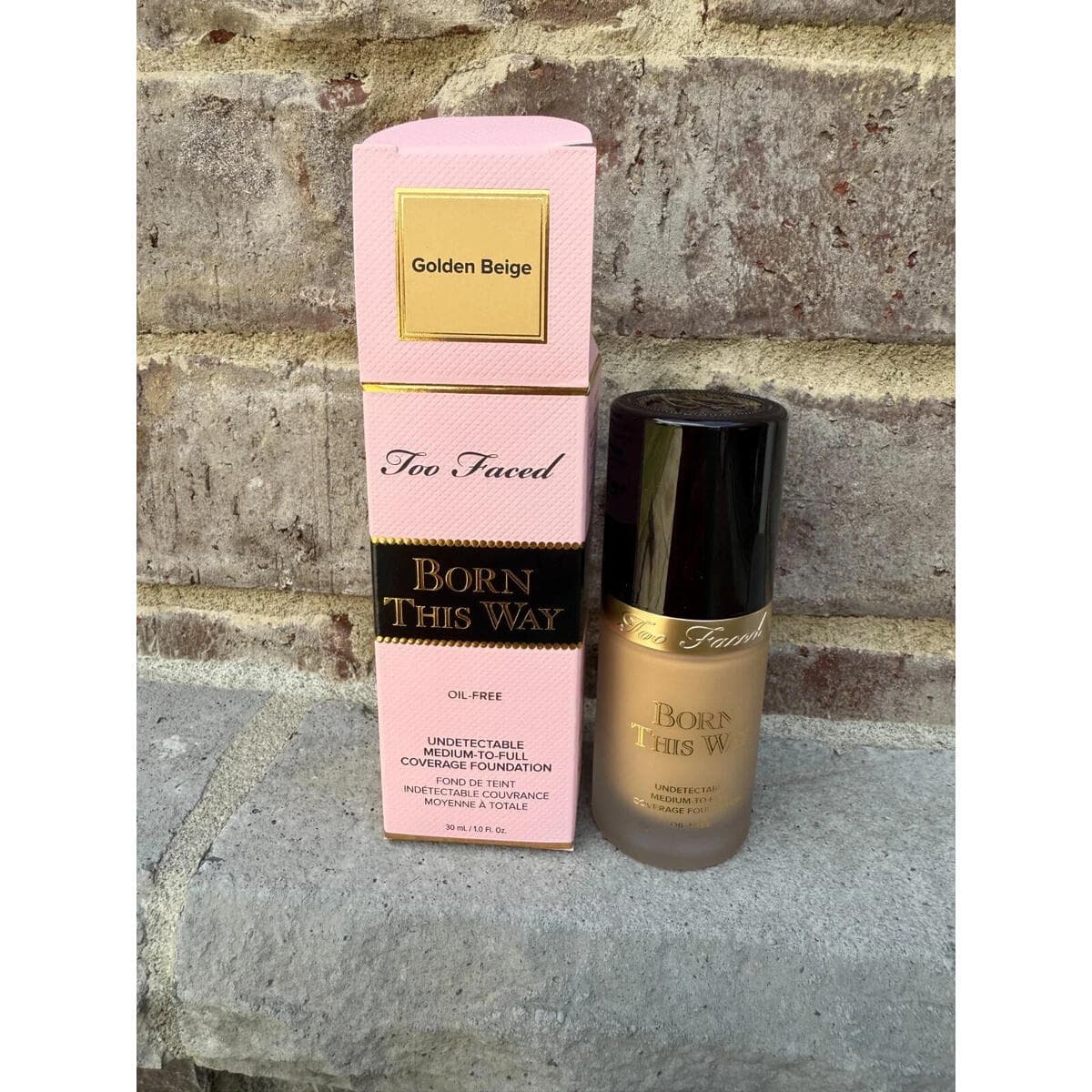 Gently tested-Too Faced Born This Way Liquid Foundation (Golden Beige)