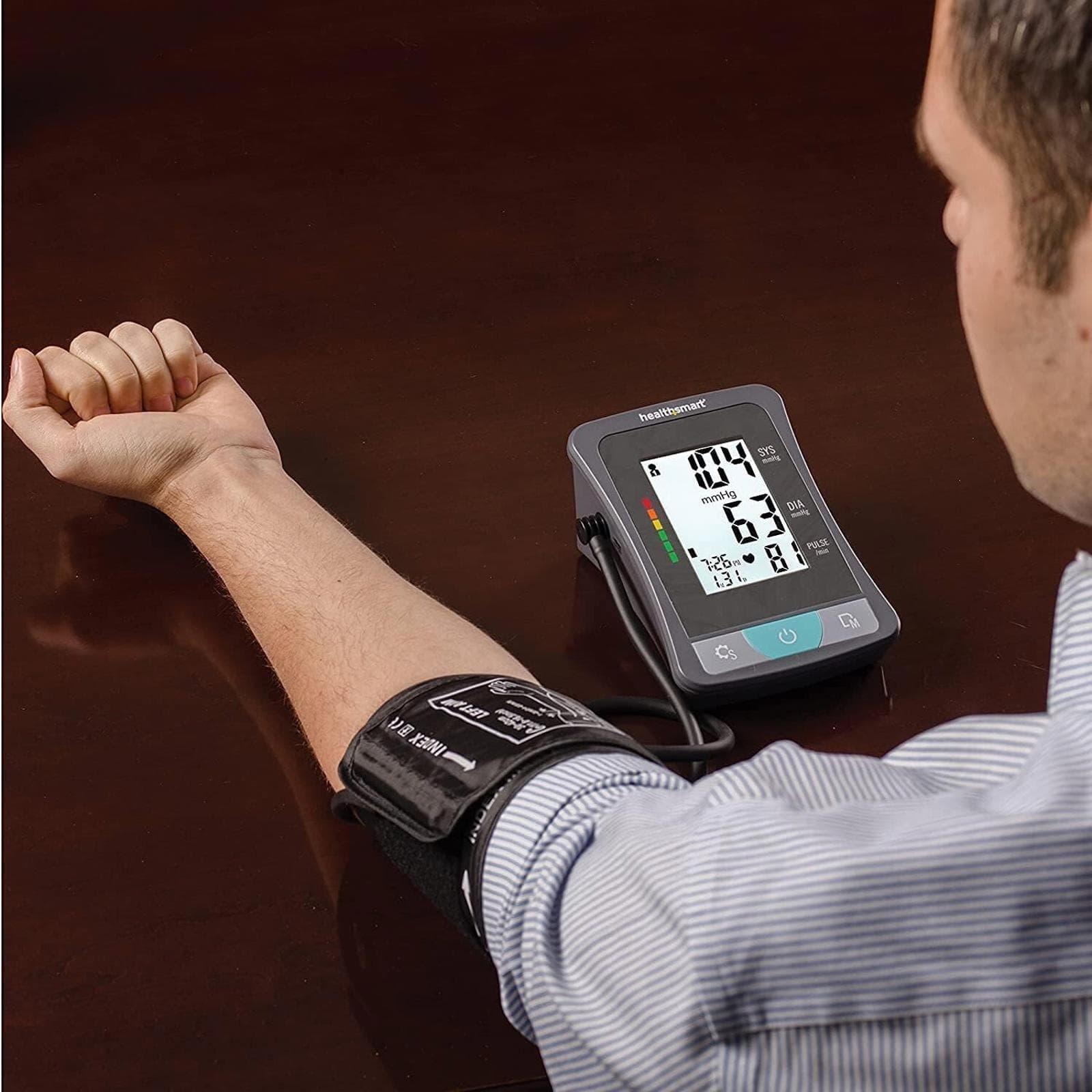 HealthSmart Digital Standard Upper Arm Cuff Blood Pressure Monitor for 2 users - Thumbnail 2