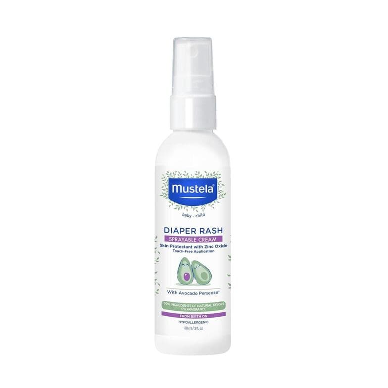 Mustela Baby Diaper Rash Cream Spray, Fragrance-Free 3 fl. oz