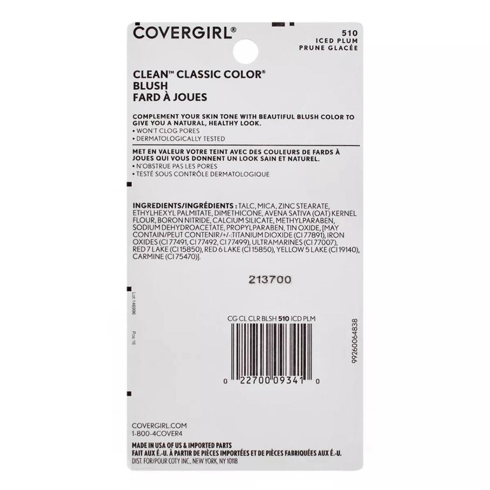 CoverGirl Clean Classic Color Blush 0.3 oz, Iced Plum #510 - Thumbnail 3