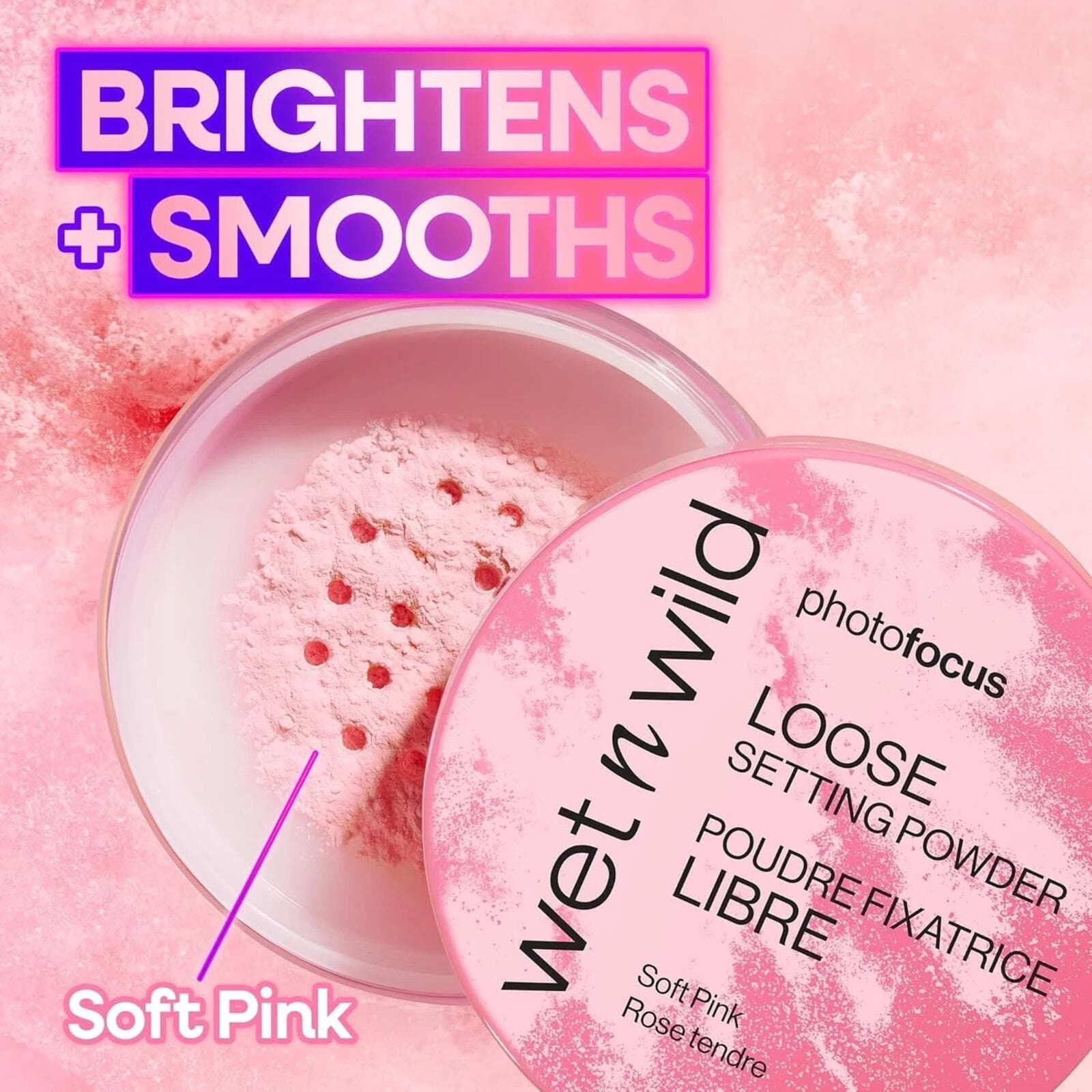 ** wet n wild Photo Focus Loose Setting Powder, Soft Pink - Thumbnail 2