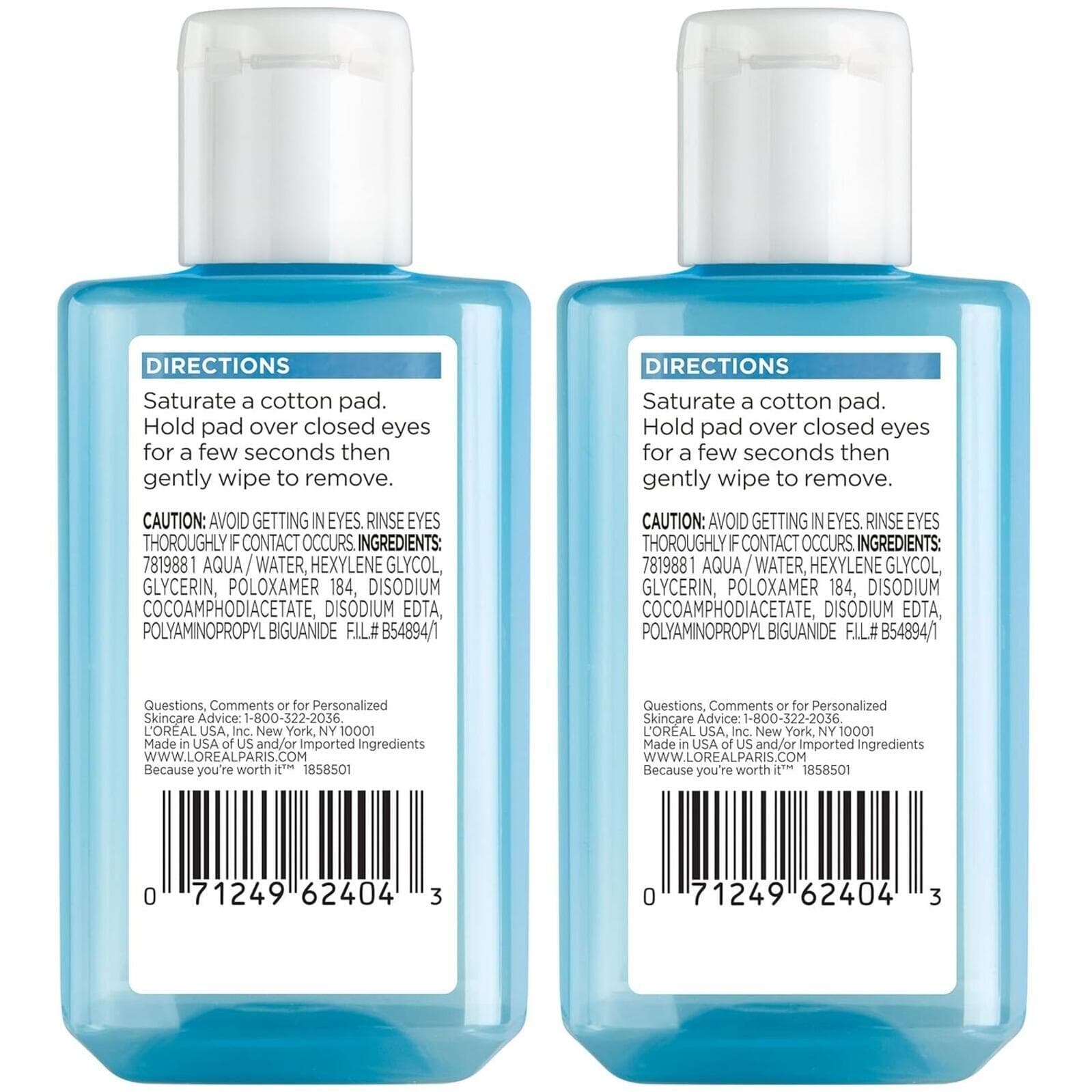 ** L'Oreal Paris Clean Artiste Oil Free Eye Makeup Remover (2 PACK) - Thumbnail 2
