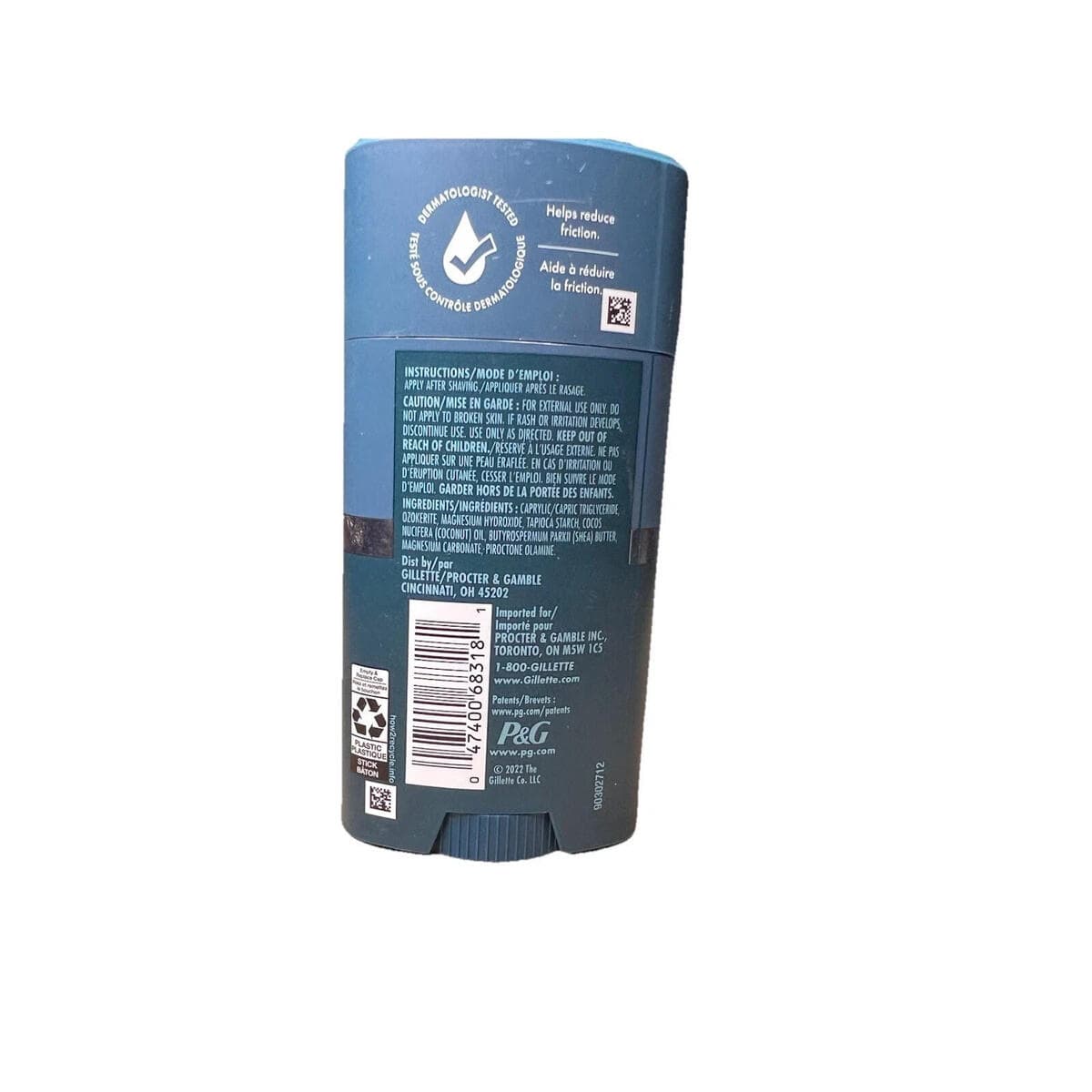 Gillette Intimate Pubic Anti-chafe Stick, Reduces Rubbing and Irritation, 1.7 oz - Thumbnail 2