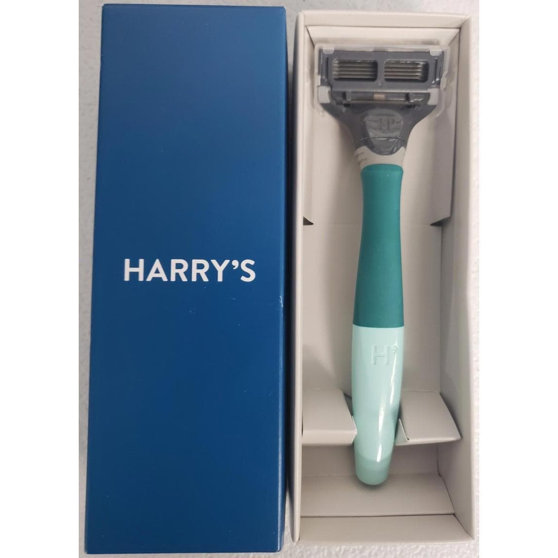 Harry's Razor Handle GREEN/BLUE Special Edition, with 1 Cartridge (5 Blades)