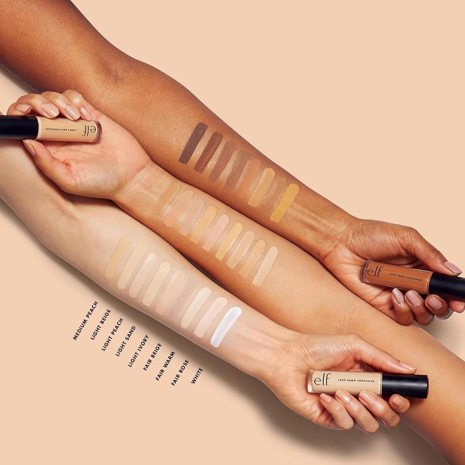 e.l.f. 16HR Camo Concealer,Highly-Pigmented Face Concealer -Medium Beige - Thumbnail 2