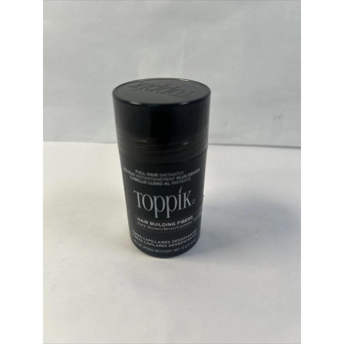 Used -Toppik Hair Building Fibers, 0.42oz, Dark Brown