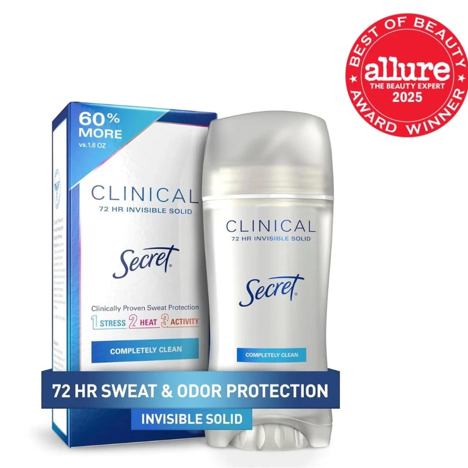 ** Secret Clinical Strength Antiperspirant Deodorant for Women- Completely Clean - Thumbnail 2