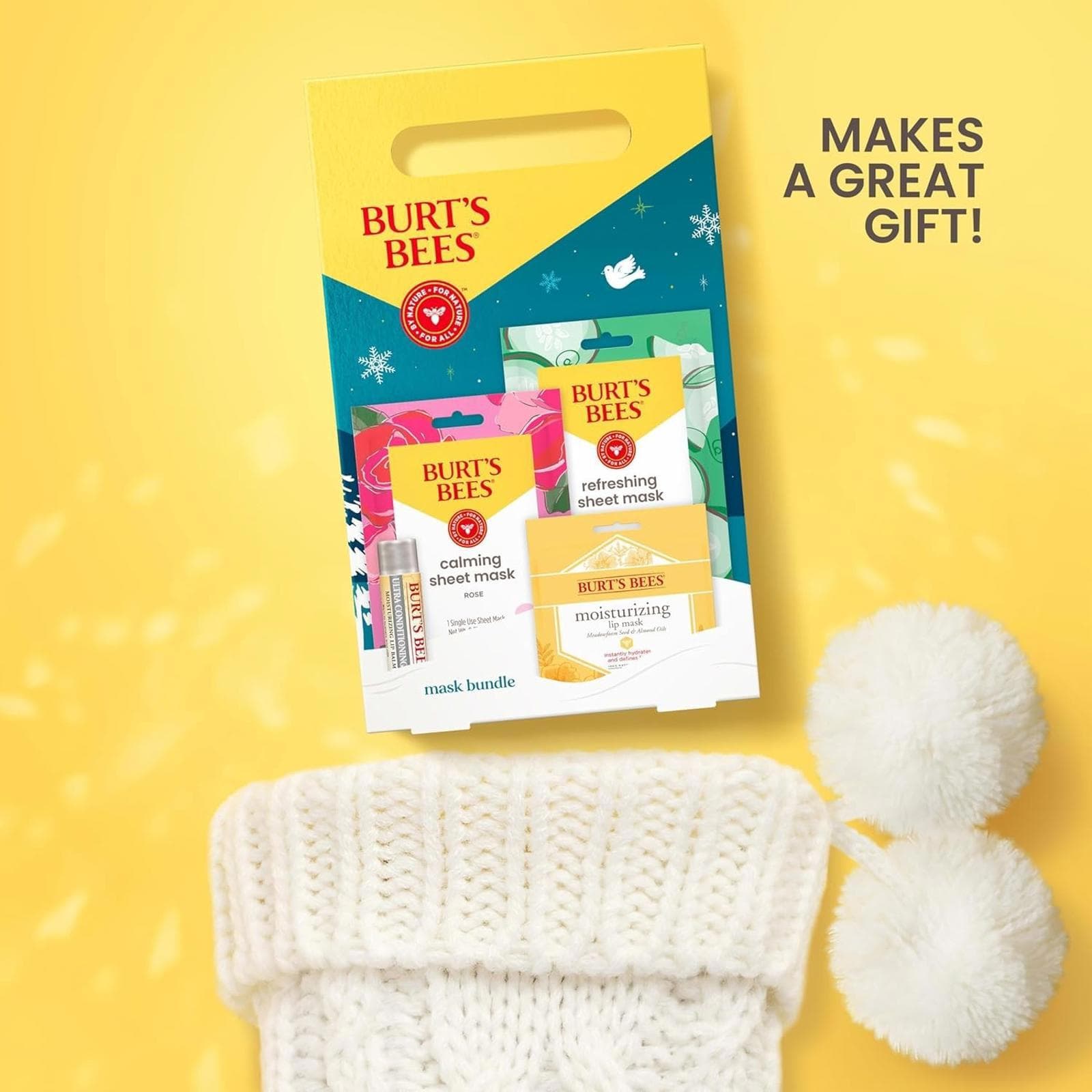Burts Bees Mask Bundle Gift Set; , Ultra Conditioning Lip Balm and Moisturizing - Thumbnail 3