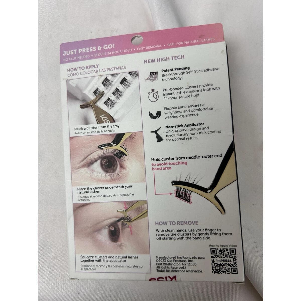 Open Box- KISS imPRESS Falsies False Eyelashes, Lash Clusters, "Voluminous" - Thumbnail 2