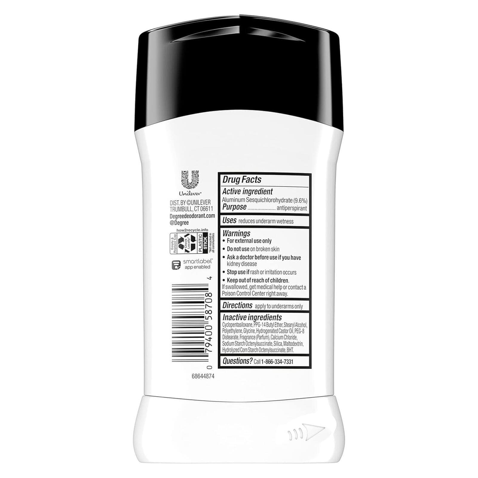 Degree Men UltraClear Antiperspirant Deodorant Black + White (1 pack) - Thumbnail 2