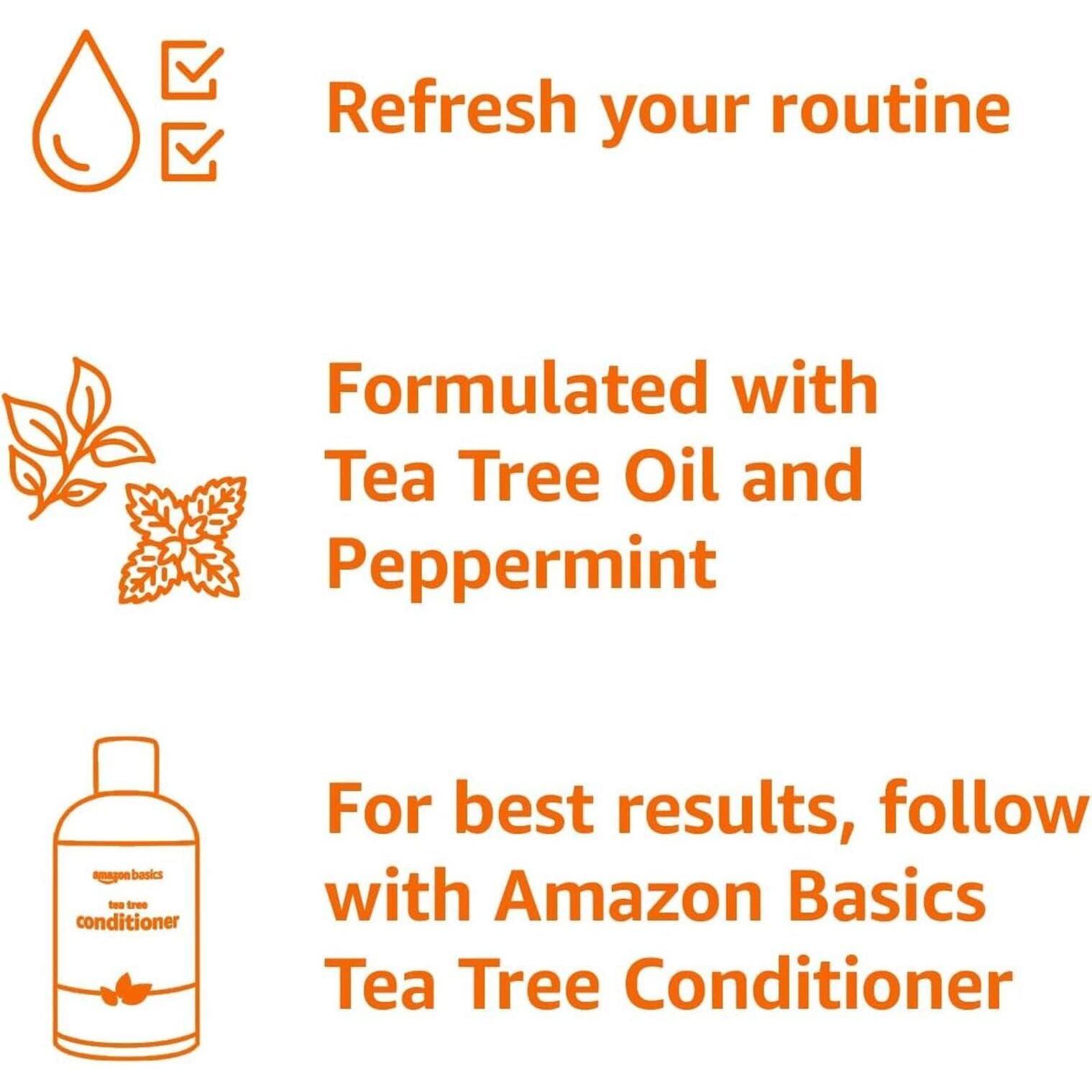 Amazon Basics Tea Tree Shampoo, 10.14 Fl Oz - Thumbnail 2