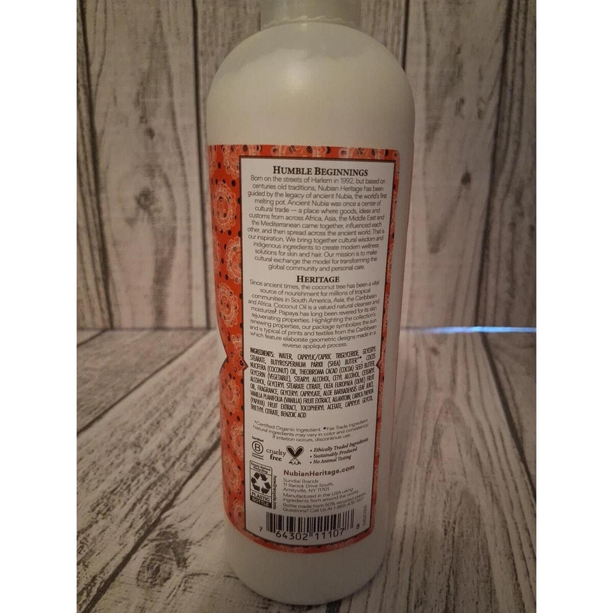 ** Open Box- Nubian Body Lotion Coconut and Papaya For Dry Skin (13 fl oz) - Thumbnail 2