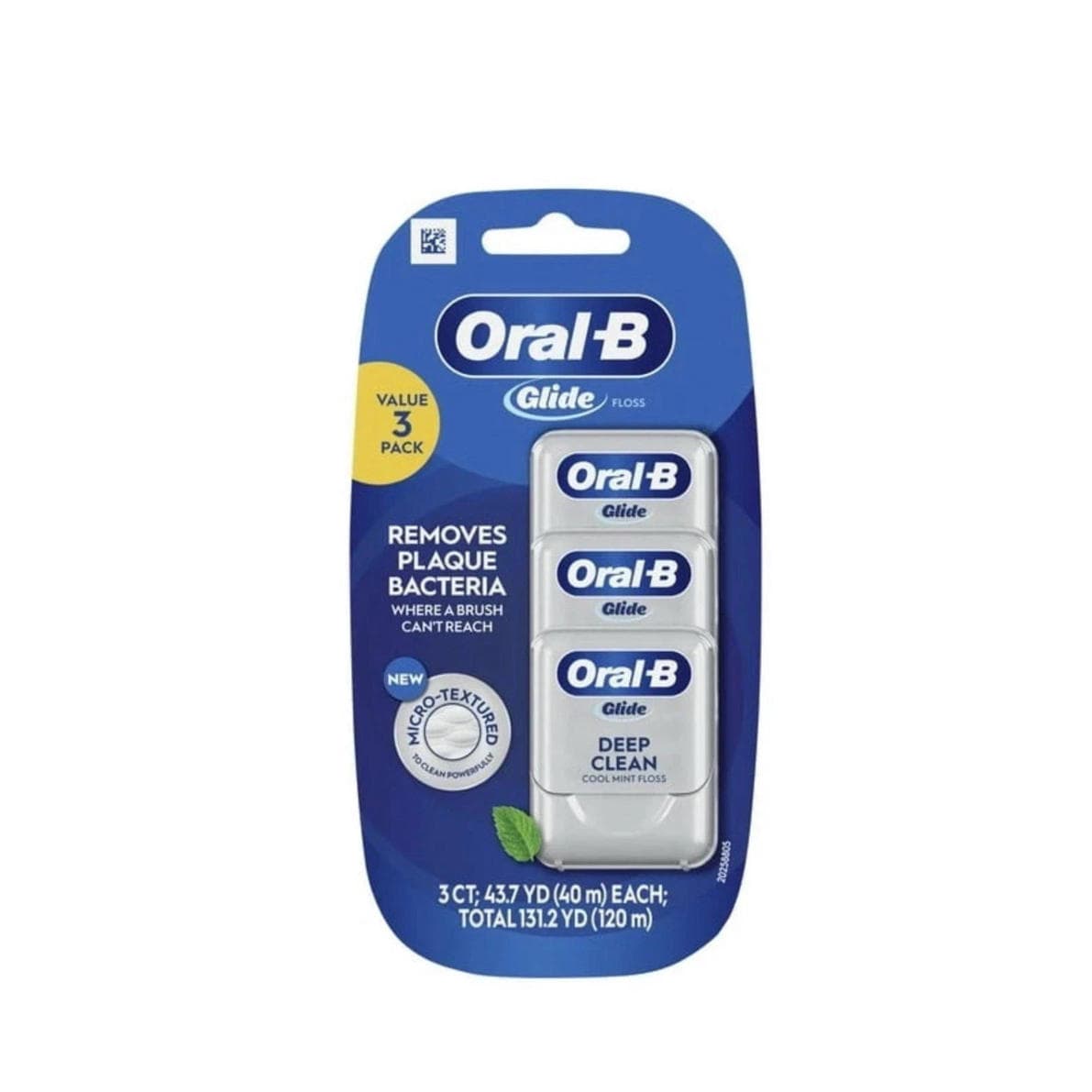 Open Box - Oral-B Comfort Plus Glide Dental Floss Pack, Mint, 3 Count