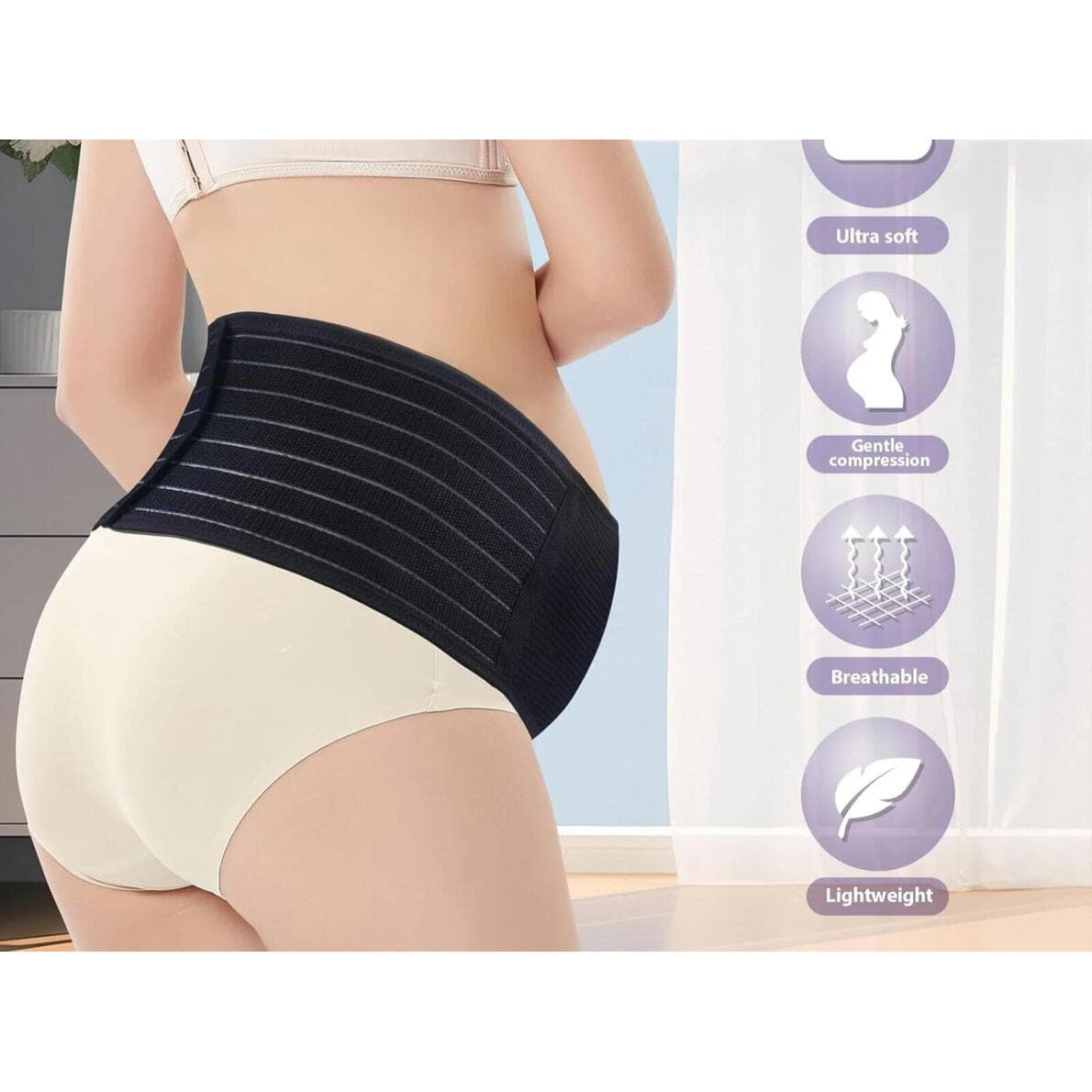 ** Used one time- Maternity Belly Band for Pregnant Women, Adjustable - Thumbnail 2