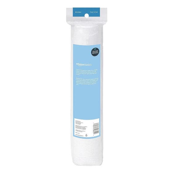 Amazon Basics Hypoallergenic 100% Soft Cotton Rounds, 100 Count EA (5 PACKS) - Thumbnail 2