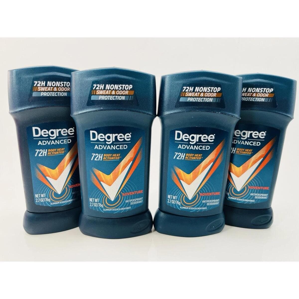 Degree Advanced 72H Protection Antiperspirant Deodorant Adventur 2.7oz PACK OF 4