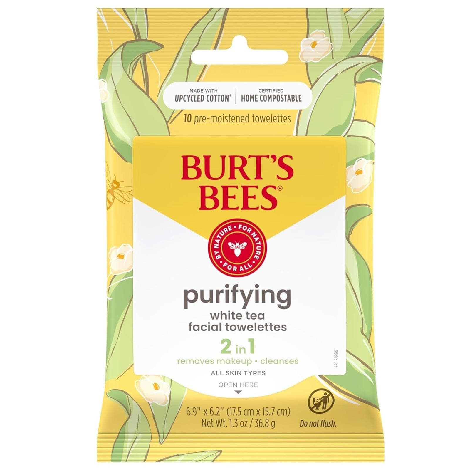 Burt's Bees Sensitive Facial Cleansing Towelettes with White Tea Extract - 30 ct