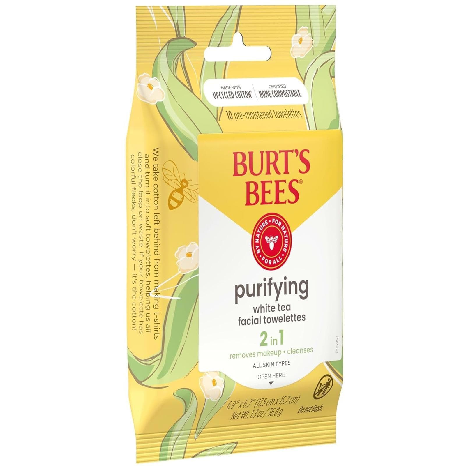 Burt's Bees Sensitive Facial Cleansing Towelettes with White Tea Extract - 30 ct - Thumbnail 6