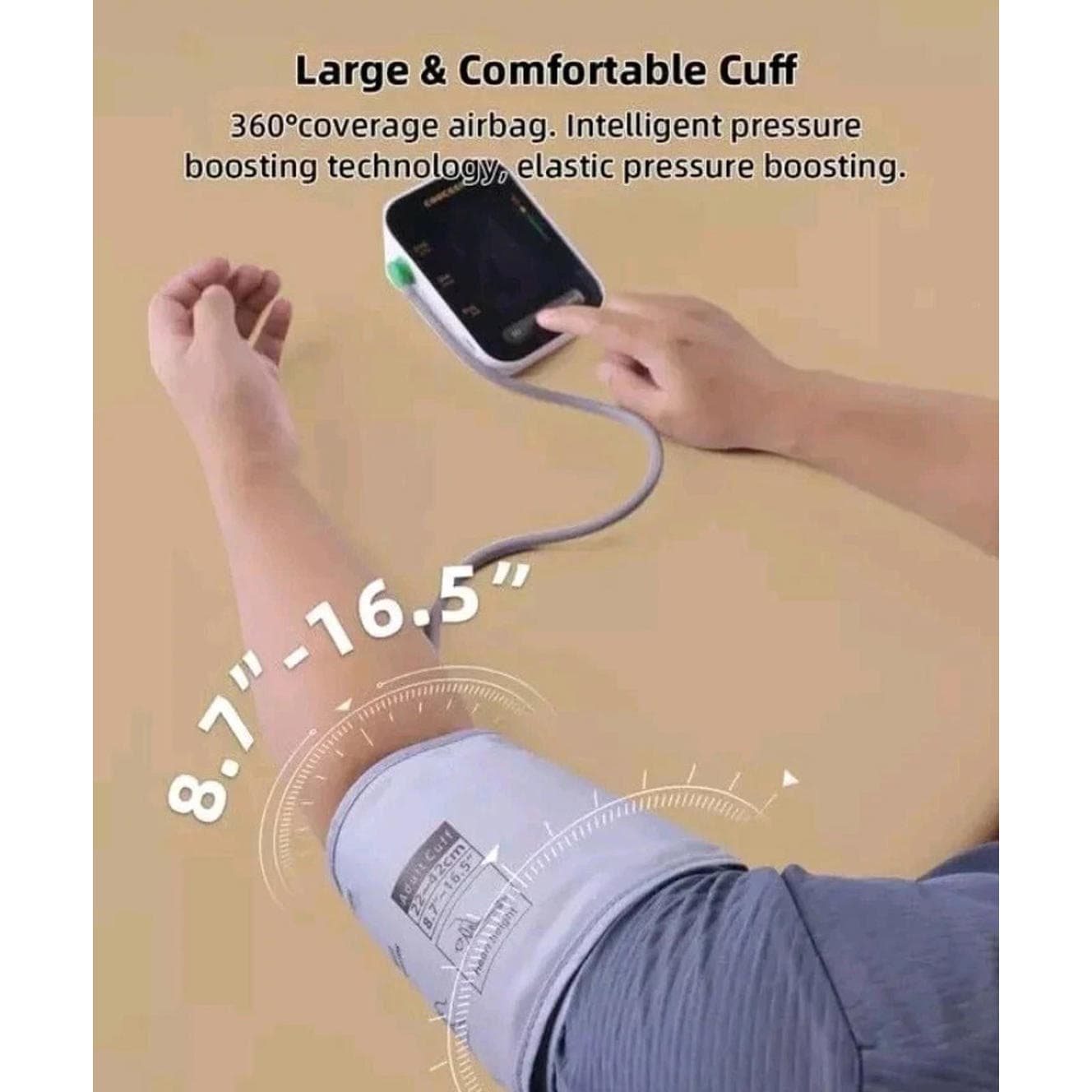 Open Box - COOCEER X8 Automatic Blood Pressure Monitor Digital, Black White - Thumbnail 2