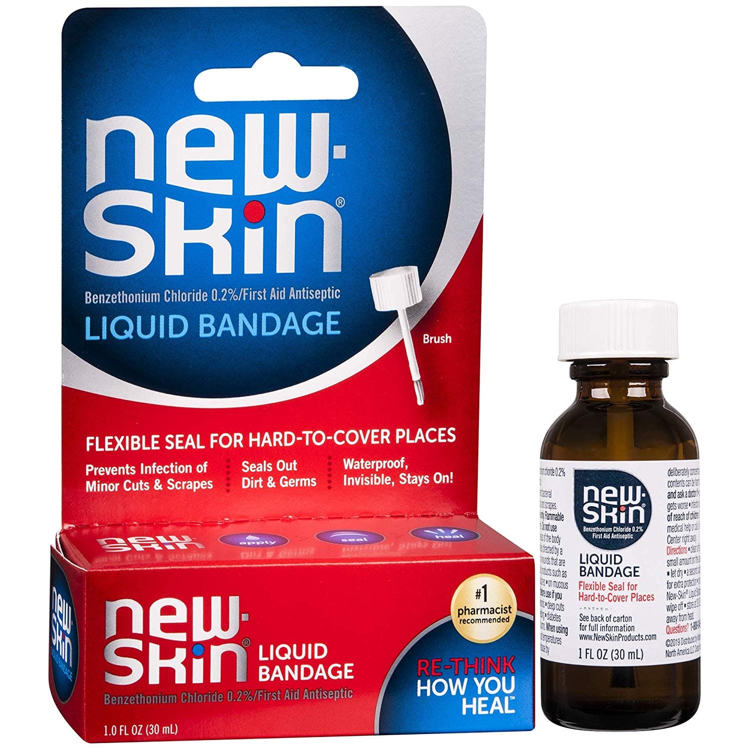 New Skin New-Skin Liquid Bandage All-in-One Protection Brush, 1 FL Oz - 1 Oz | CVS