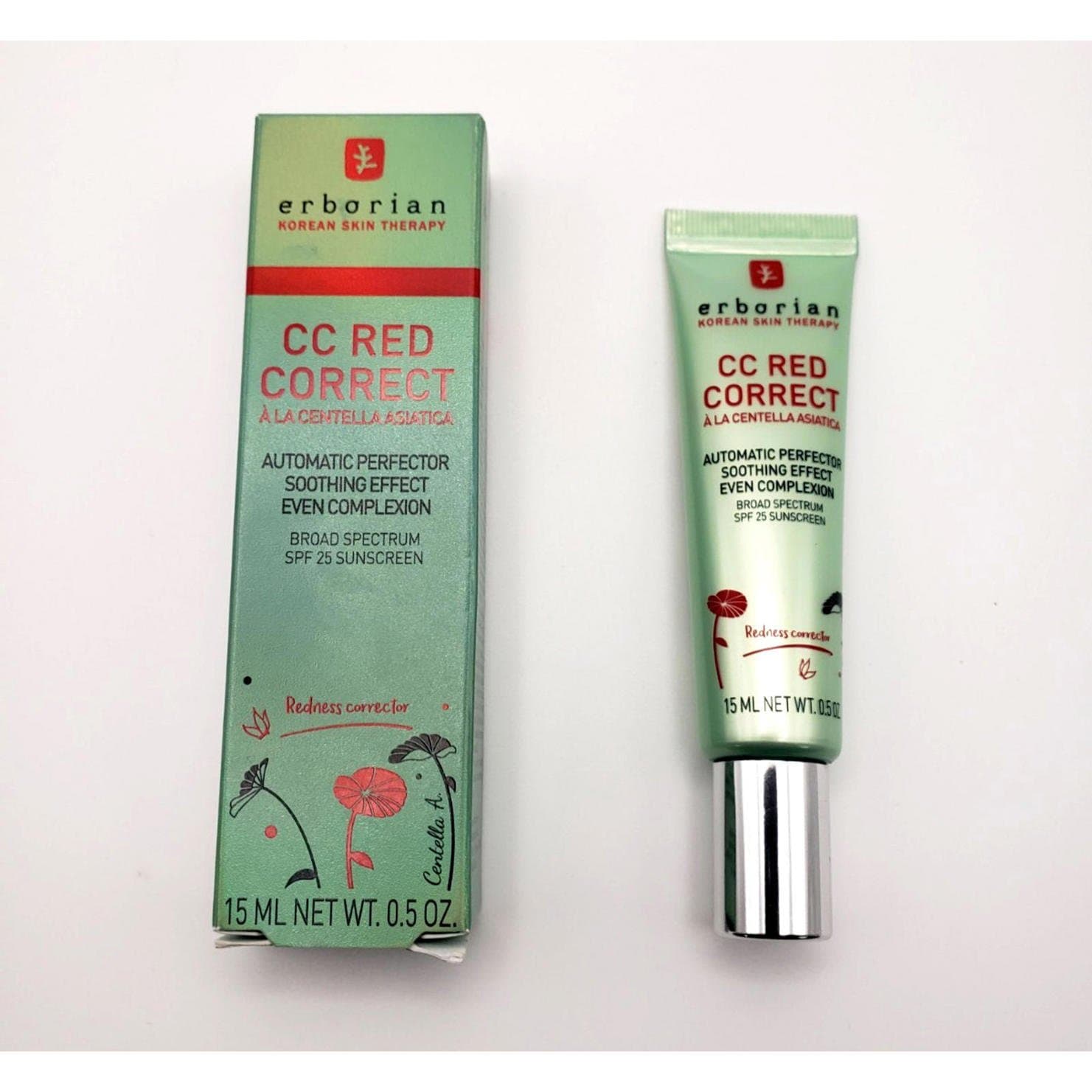 Erborian CC Red Correct Automatic Perfector Soothing Effect SPF 25, 0.5oz - Image 1