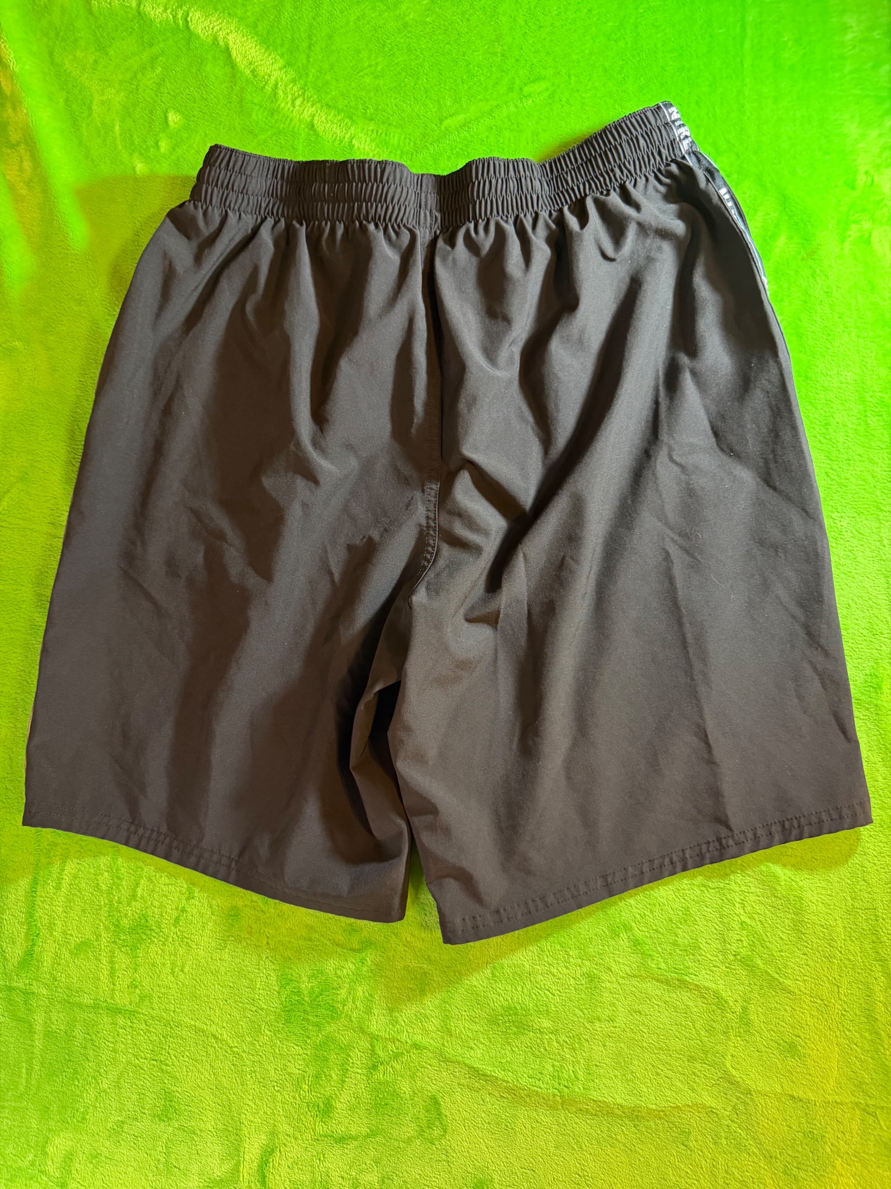 Nike black volleyball-style swim shorts featuring white logo-branded tape - Thumbnail 2