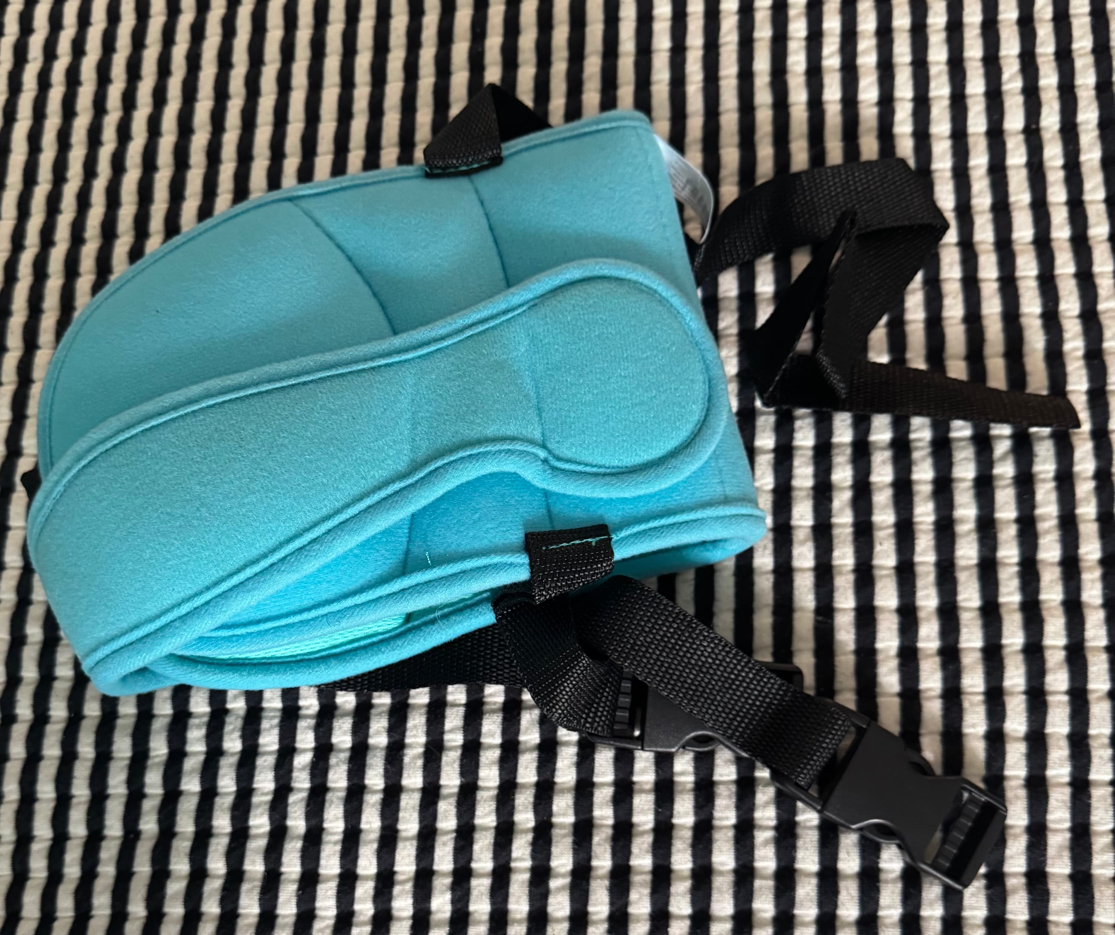 LETTON Adjustable Child Car Seat Head Support Band, Soft Kids Head Holder Head Strap, Safety Head & Neck Pillow Support - A Comfortable Sleep Solution, Lake Blue - Thumbnail 5