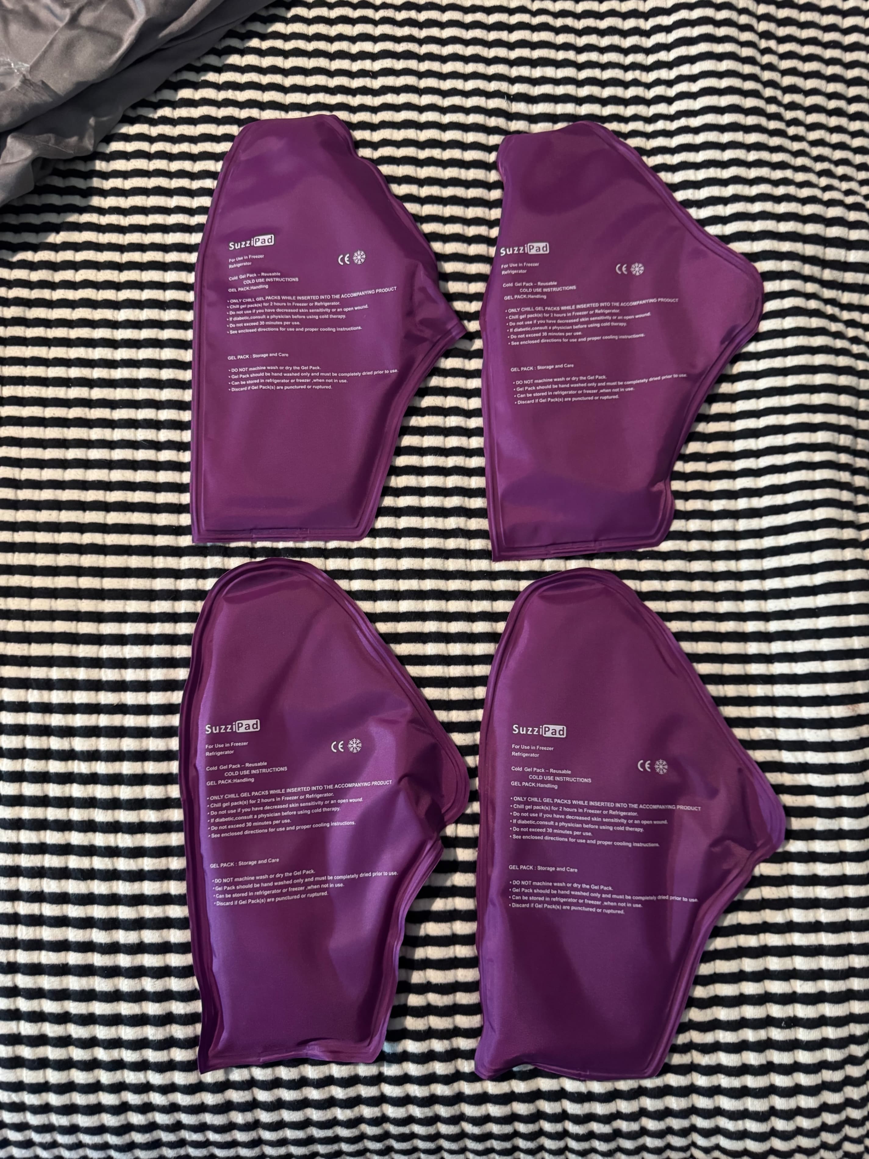SuzziPad Replacement Gel Packs Purple S/M - Thumbnail 3