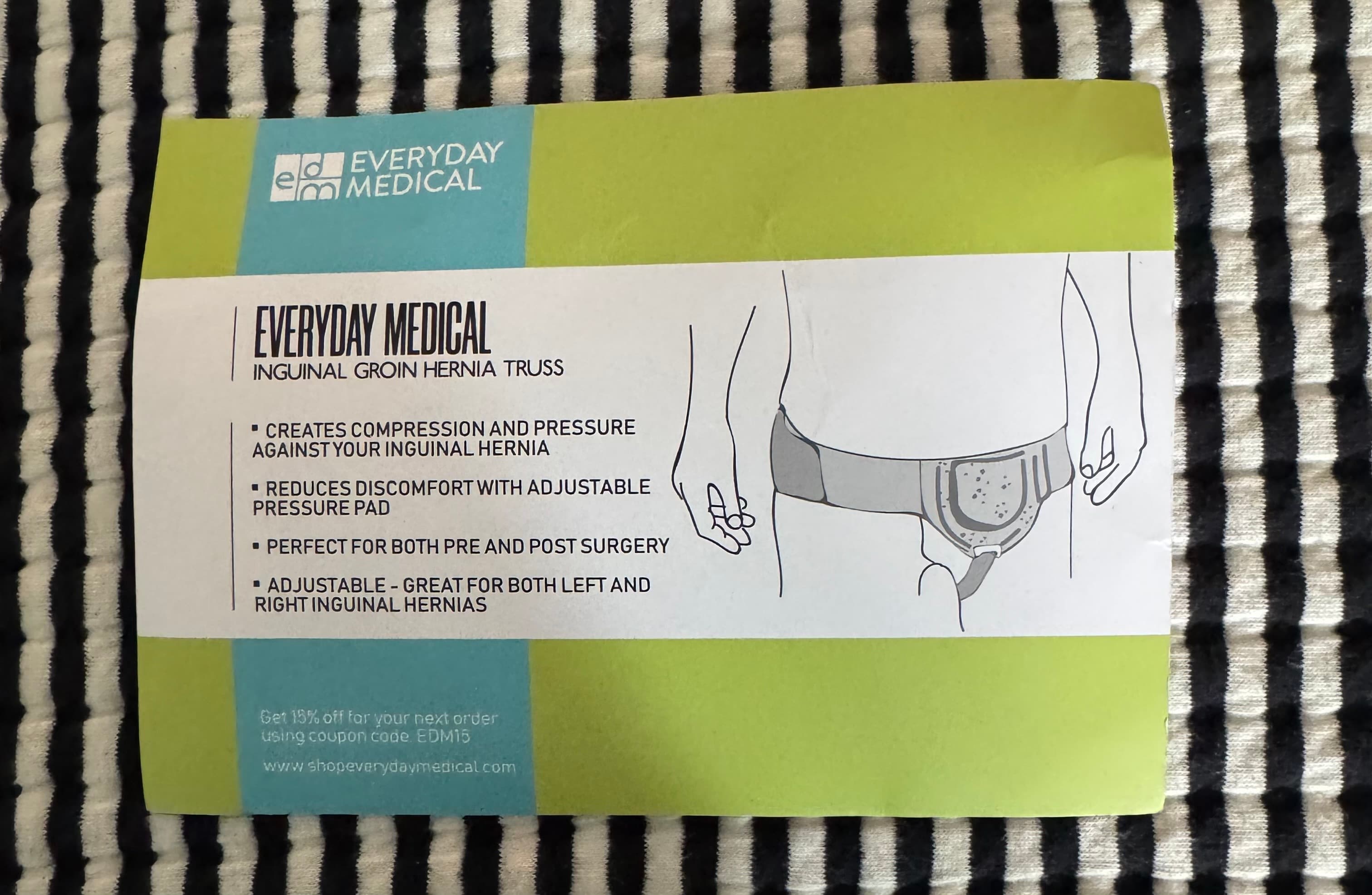 Everyday Medical Hernia Guard I Inguinal Hernia Belt For Men I Left or Right Side I Post Surgery Men’s Inguinal Hernia Support Truss For Inguinal, Groin Hernias I Adjustable Waist Strap - Large/XLarge - Thumbnail 11