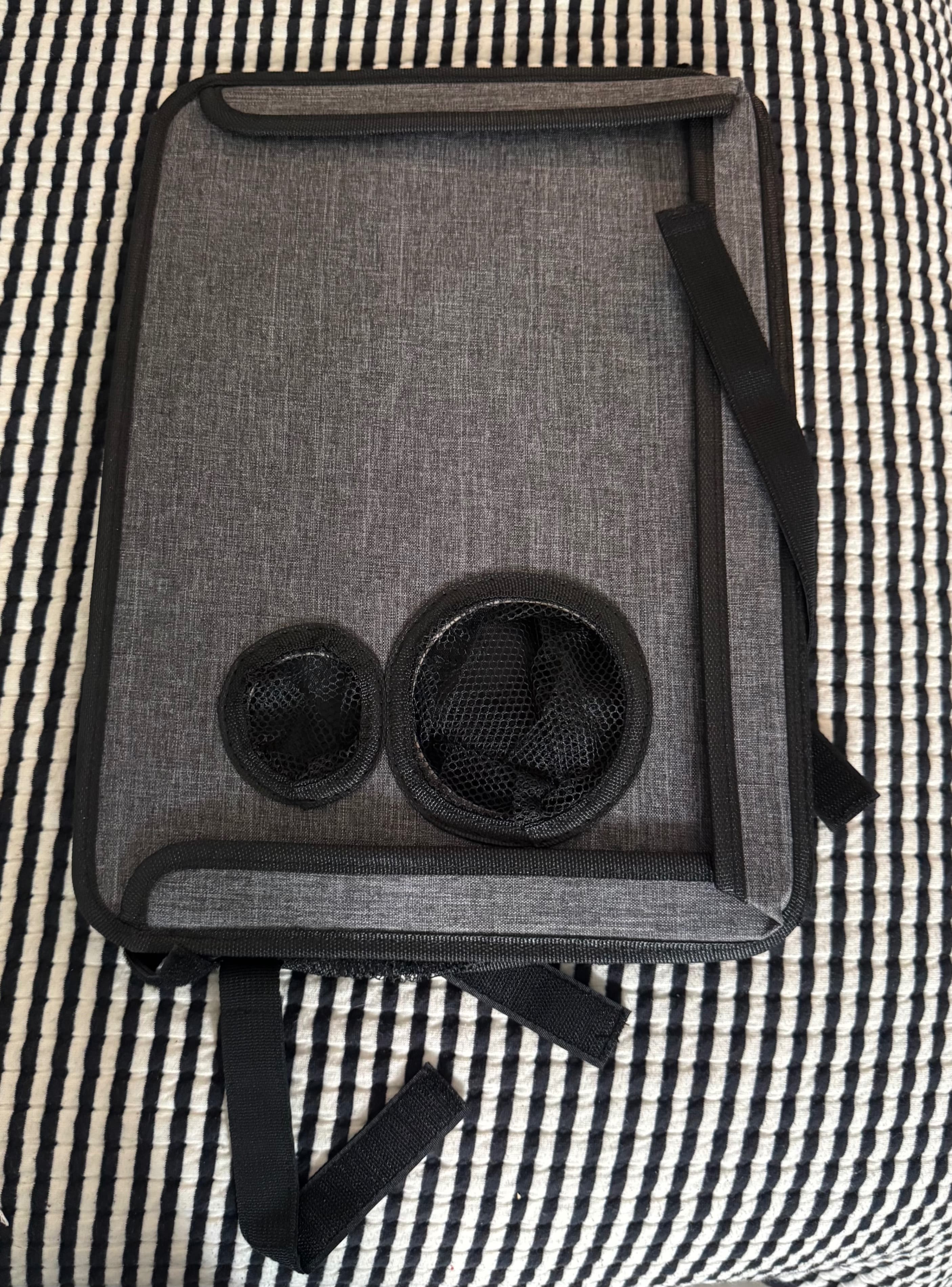Walker Tray with Cup Holders - Gray Universal Walker Attachment - Thumbnail 2