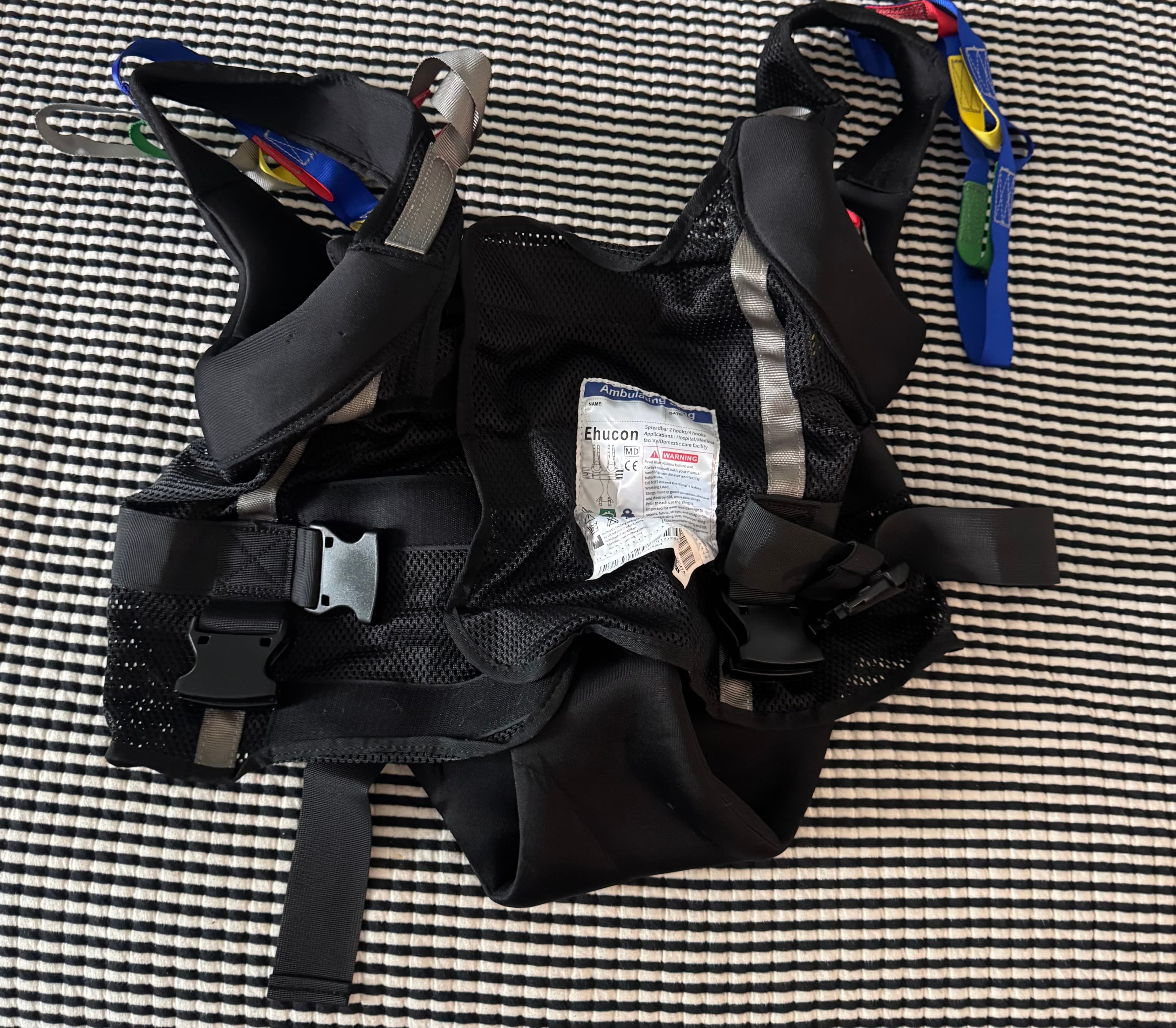 Patient Transfer Sling - Full Body Lift Sling with Multiple Straps - Thumbnail 3
