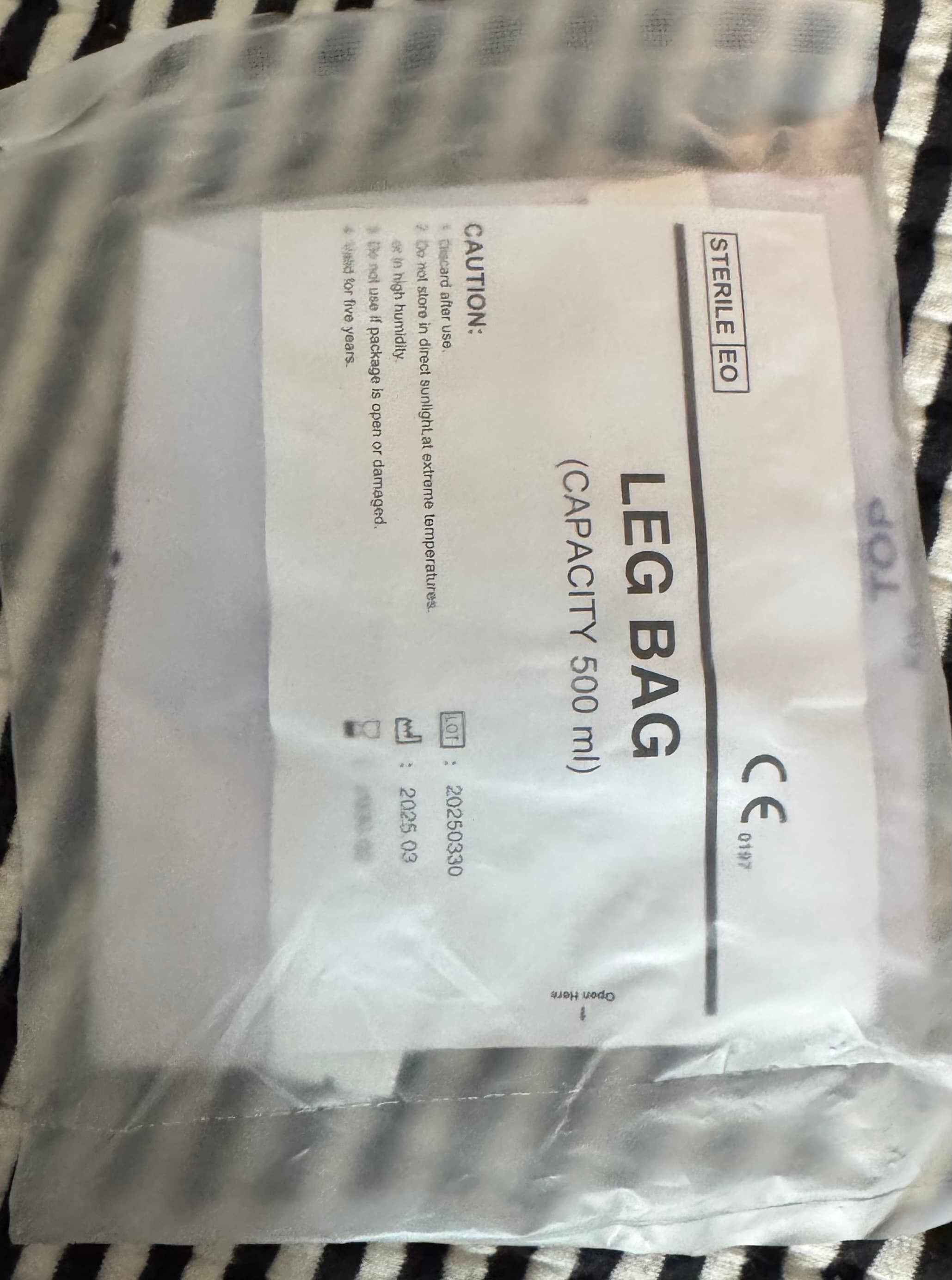 Leg Bag 3 Pack - Sterile Catheter Drainage Bags (500ml) - Thumbnail 2
