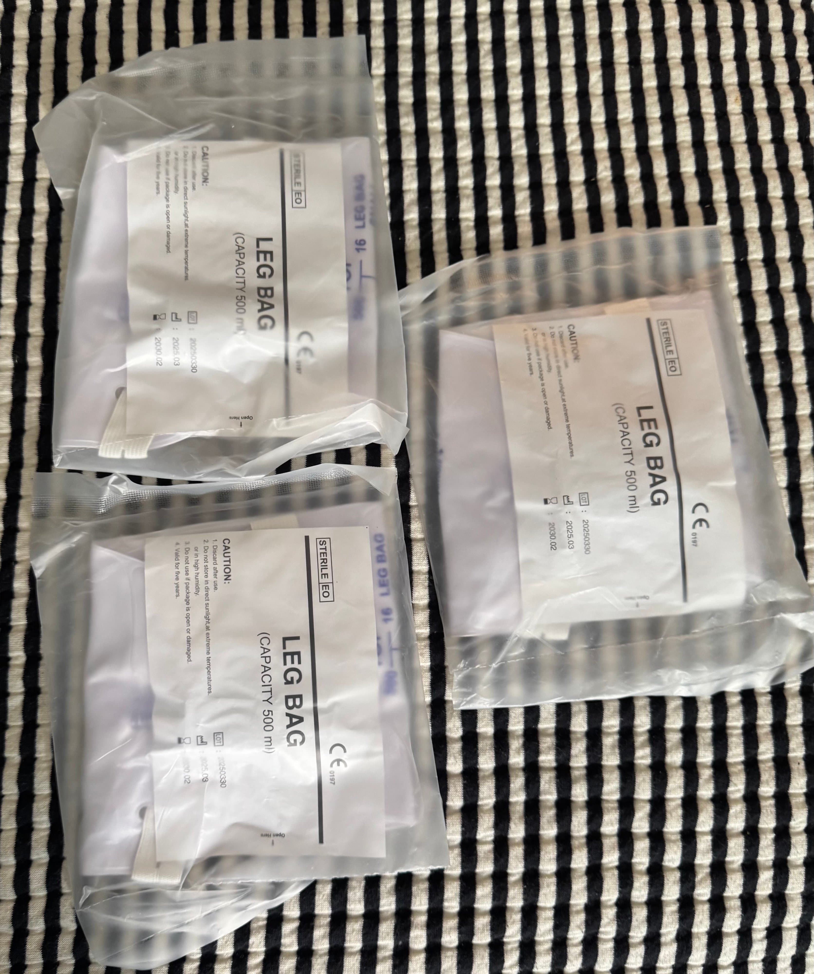 Leg Bag 3 Pack - Sterile Catheter Drainage Bags (500ml) - Thumbnail 5