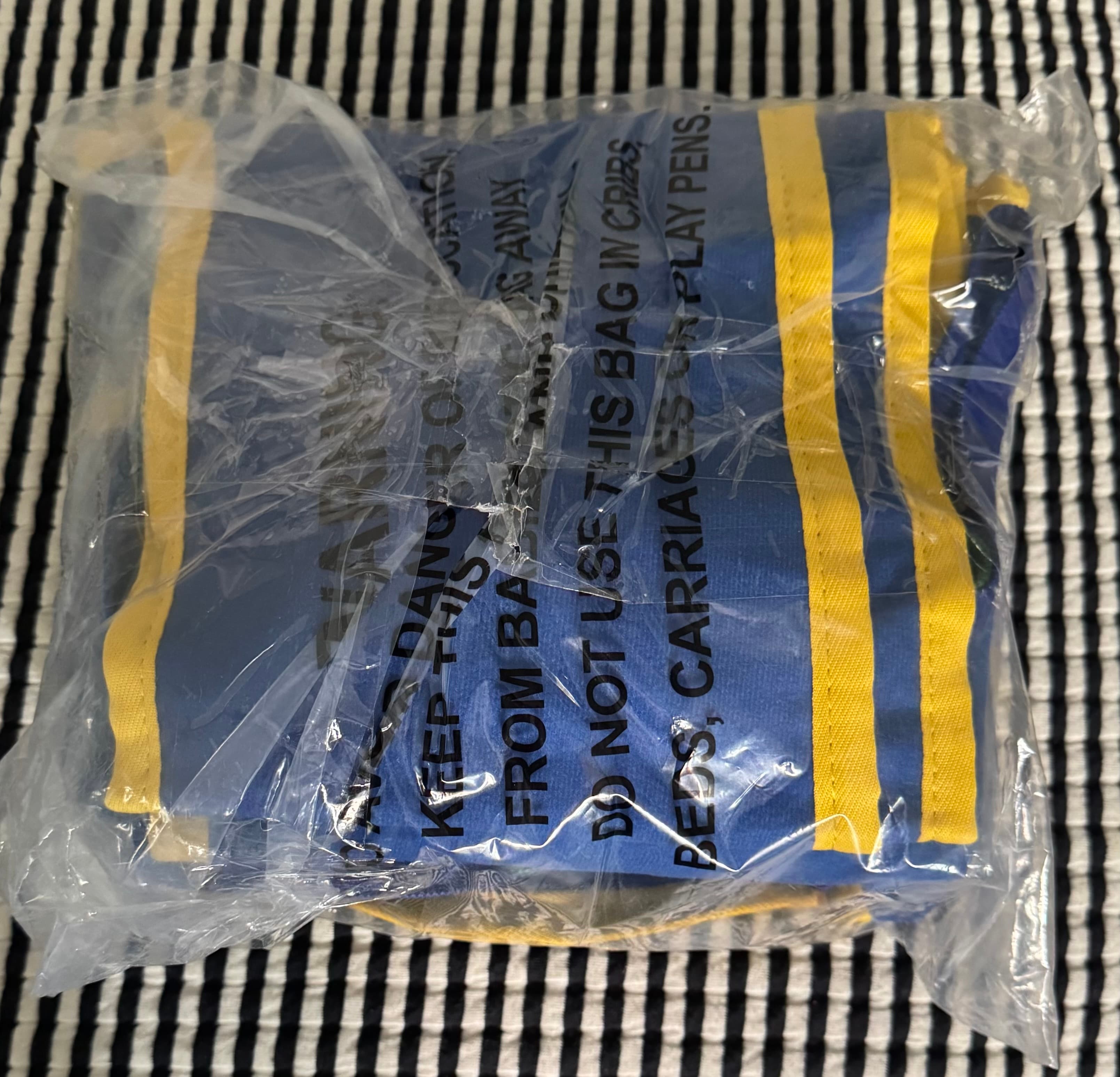 ToHiYWZ Blue & Yellow Patient Lift Sling - Size M, 450 lb Capacity, New in Package - Thumbnail 2