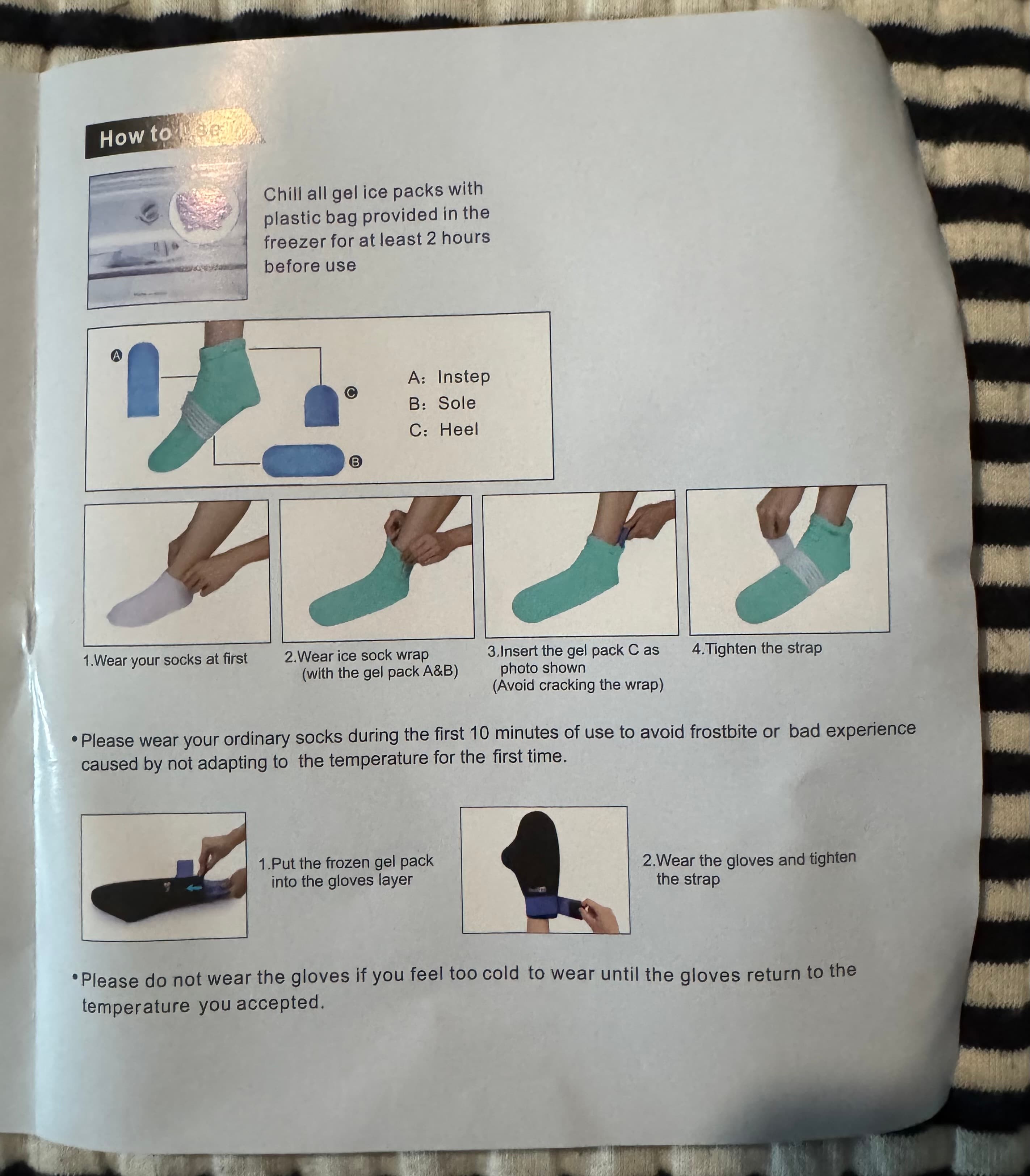 SuzziPad Ice Gloves and Socks for Chemo, Cooling Cap for Chemotherapy, Ideal for The Discomfort of Head, Hand, Feet, S/M Black - Thumbnail 13