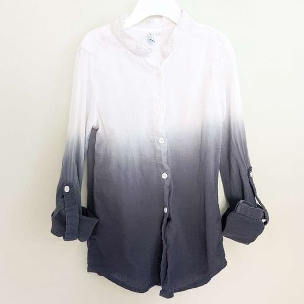 Gingham by Sovereign Code Boys Ombre Black and White Shirt