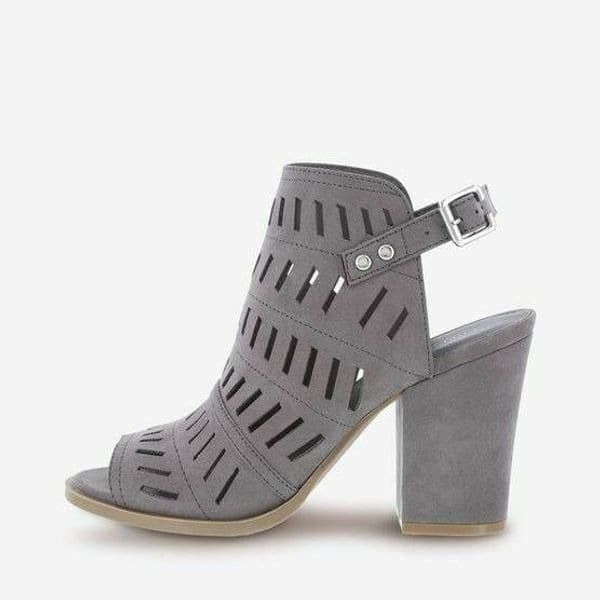 Christian Siriano Gray Suede Women's Winter Block Heels