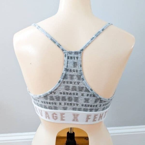 Savage X Fenty All Over Logo Triangle Bralette - Thumbnail 5