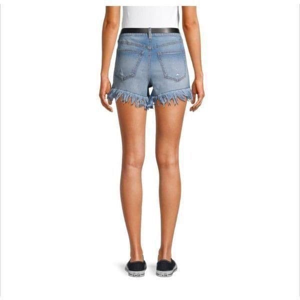 No Boundaries Juniors Super High Rise Festival Shorts - Thumbnail 3