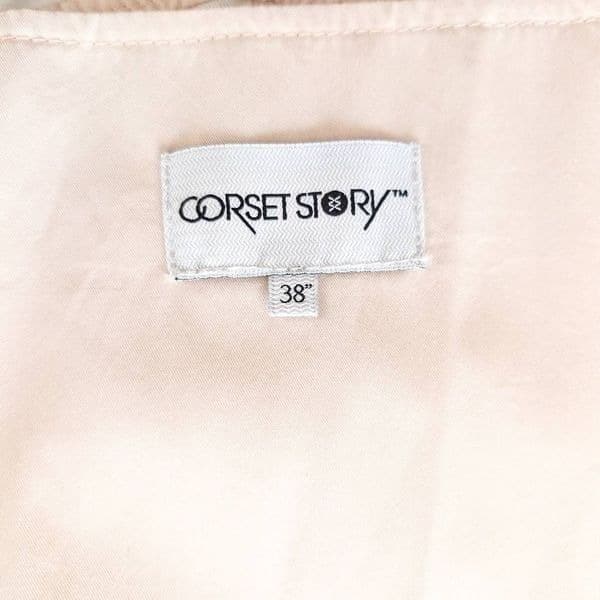 Corset Story Dahlia Prairie Pink Cotton Overbust Corset Zip Front - Thumbnail 7