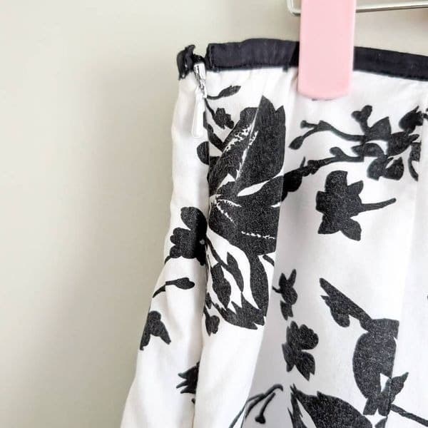 Vintage 90s Mix Nouveau Floral A-Line Skirt - Thumbnail 3