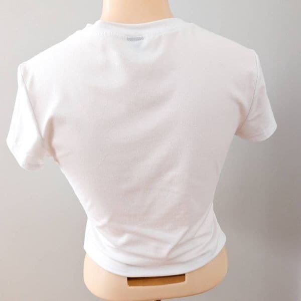 Shein Martini Glass White Baby Tee - Thumbnail 3
