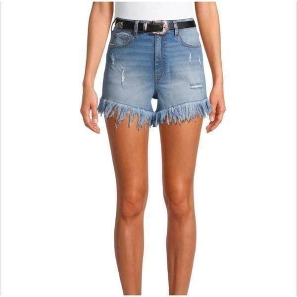 No Boundaries Juniors Super High Rise Festival Shorts - Thumbnail 2