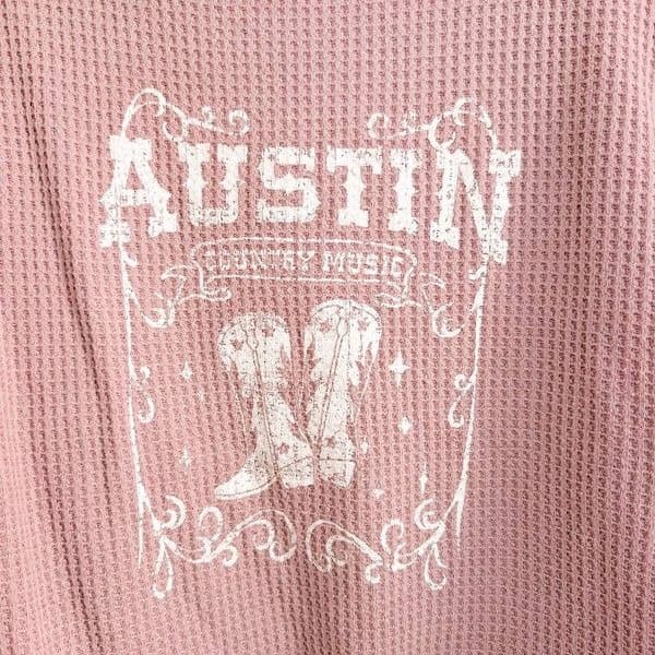 Pink Rose Austin Waffle Knit Sweater Top - Thumbnail 3