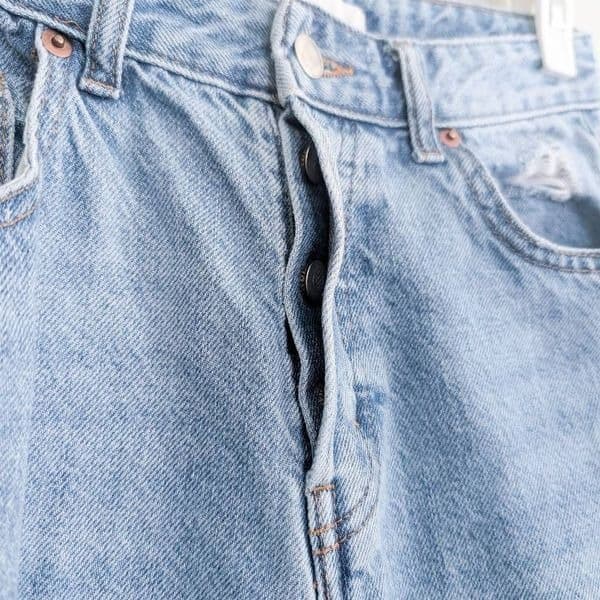 H&M Button Fly Straight Leg Ripped Jeans - Thumbnail 3