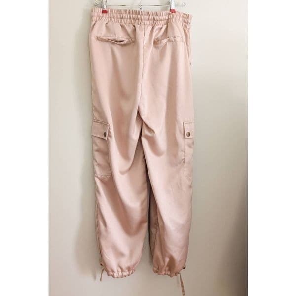 Time and Tru Satin Jogger Cargo Mid Rise Pants - Thumbnail 4