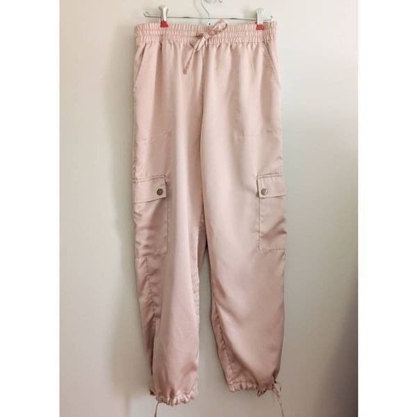 Time and Tru Satin Jogger Cargo Mid Rise Pants - Thumbnail 3