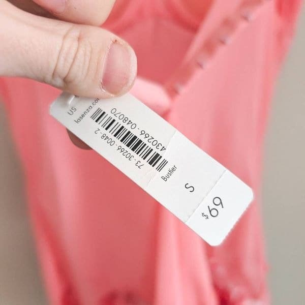 NWT La Senza Pink Floral Bustier Chemise Lingerie - Thumbnail 5