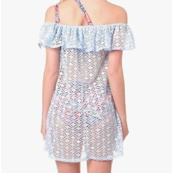 Miken Swim Juniors Off the Shoulder Flounce Cover Up - Thumbnail 2