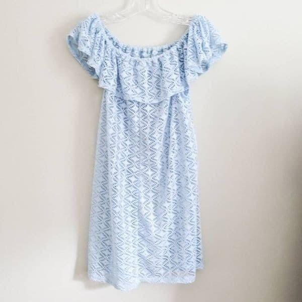 Miken Swim Juniors Off the Shoulder Flounce Cover Up - Thumbnail 3